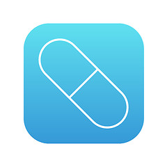 Image showing Capsule pill line icon.