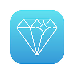 Image showing Diamond line icon.