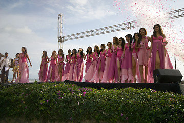 Image showing  contestants beauty contest in montanita ruta del sol miss ecuad