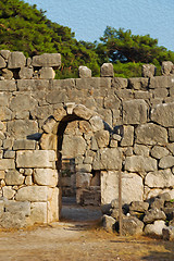 Image showing  ruins stone and theatre in  antalya  arykanda turkey asia sky a