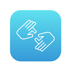 Image showing Finger language line icon.