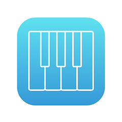 Image showing Piano keys line icon.