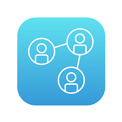 Image showing Social network line icon.