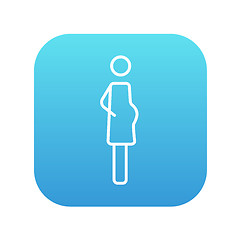 Image showing Pregnant woman line icon.