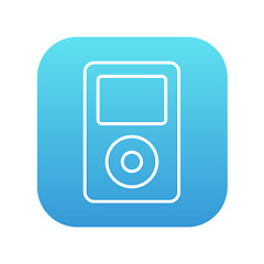 Image showing MP3 player line icon.