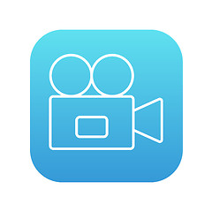 Image showing Video camera line icon.