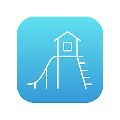 Image showing Playhouse with slide line icon.