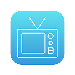 Image showing Retro television line icon.