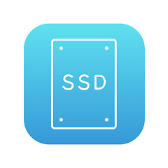 Image showing Solid state drive line icon.