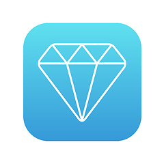 Image showing Diamond line icon.