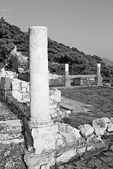 Image showing  ruins stone and theatre in  antalya  arykanda turkey asia sky a