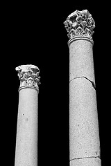 Image showing column in old  temple and theatre in ephesus   antalya turkey as