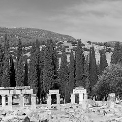 Image showing and the roman temple history pamukkale    old construction in as