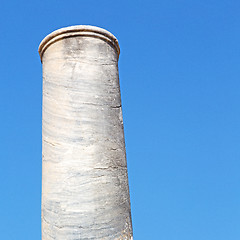 Image showing column in old  temple and theatre in ephesus   antalya turkey as