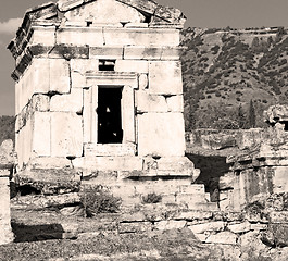 Image showing and the roman temple history pamukkale    old construction in as