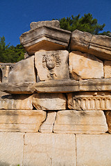 Image showing  ruins stone and theatre in  antalya  arykanda turkey asia sky a