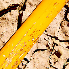 Image showing cracked sand in morocco africa desert abstract macro bark