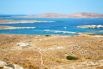 Image showing temple  in delos greece the historycal  