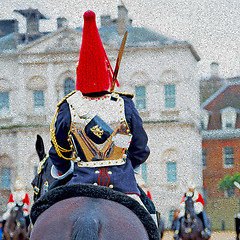 Image showing in london england horse and cavalry for    the queen