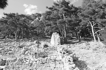 Image showing  ruins stone and theatre in  antalya  arykanda turkey asia sky a