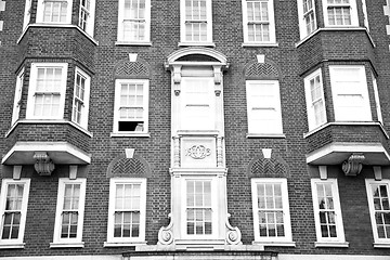 Image showing window in europe london old red brick wall and      historical 