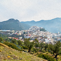 Image showing old city in morocco africa land home and landscape valley