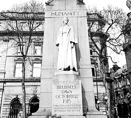 Image showing england  historic   marble and statue in old city of london 