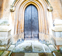 Image showing weinstmister  abbey in london old church door and marble antique