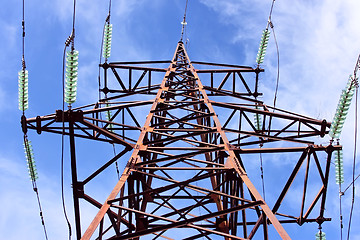 Image showing High-voltage electric tower