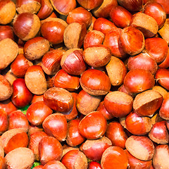 Image showing Pile of chestnuts.