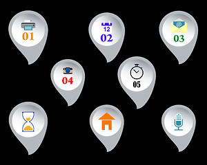 Image showing Web buttons with signs