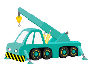 Image showing car crane blue