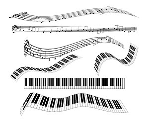 Image showing different keyboard for piano