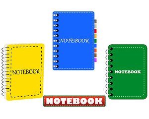 Image showing the three in different colors notepad