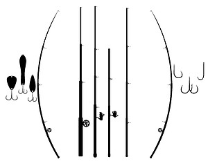 Image showing fishing rods