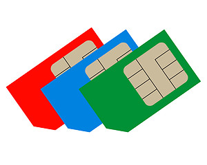 Image showing Three sim cards