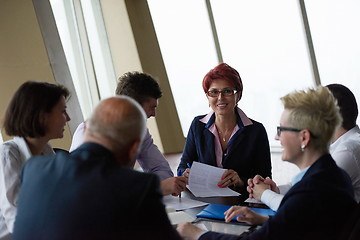 Image showing business people group sign contract