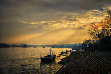 Image showing Riverside Rhine Mainz