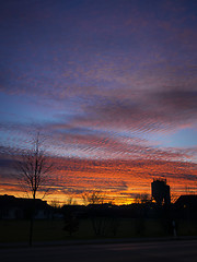 Image showing silhouette trees at sunset