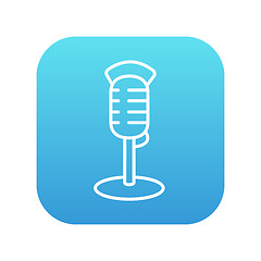 Image showing Retro microphone line icon.