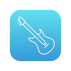 Image showing Electric guitar line icon.