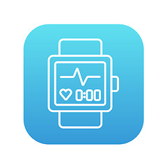 Image showing Smartwatch line icon.