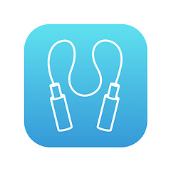 Image showing Jumping rope line icon.