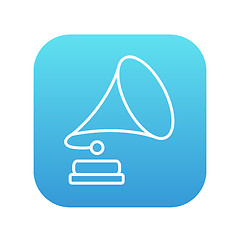 Image showing Gramophone line icon.