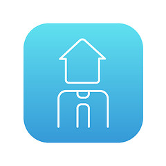 Image showing Real estate agent line icon.