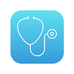 Image showing Stethoscope line icon.