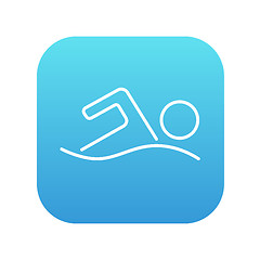 Image showing Swimmer line icon.