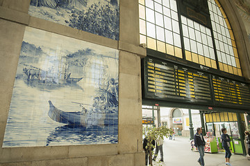 Image showing EUROPE PORTUGAL PORTO TRAIN STATION SAN BENTO