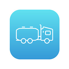 Image showing Truck liquid cargo line icon.