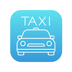 Image showing Taxi line icon.